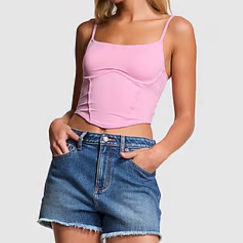PINK Victoria Secret The Cinched Micro Corset Top